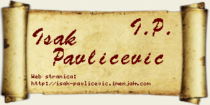 Isak Pavličević vizit kartica